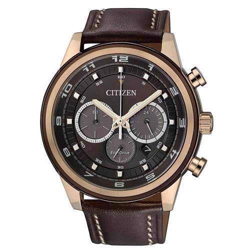 Image of mat forgyldt stål quartz med Eco-Drive Herre ur fra Citizen